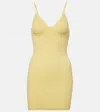 Jacquemus Scala Knitted Minidress In Yellow