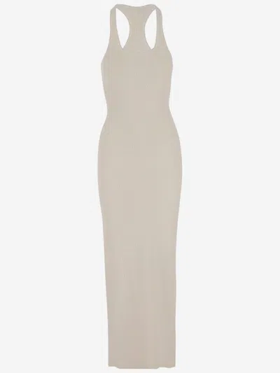 Jacquemus Scala Maxi Dress In Off White 110