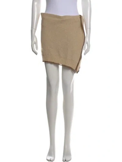 Pre-owned Jacquemus Scalloped Accent Mini Skirt In Neutral