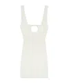 Jacquemus Scalloped Mini Dress In White