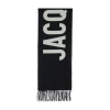 Jacquemus Brushed Finish Fringe Detailing Wraparound Scarf In Black