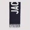 Jacquemus Brushed Finish Fringe Detailing Wraparound Scarf In Black