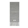 Jacquemus Carro Scarf With Fringed Detailing In Gray