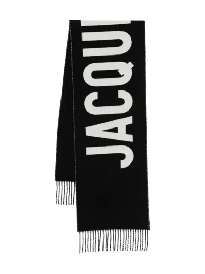 JACQUEMUS SCARF WITH EMBROIDERED LOGO