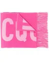 Jacquemus Fuchsia Sciarpa Logo Scarf In Pink