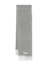 Jacquemus The Carro Fringed Scarf In Gray