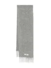 Jacquemus The Carro Fringed Scarf In Gray