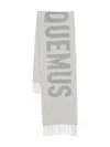 Jacquemus Wool Scarf With Logo In Gray