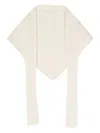 Jacquemus Le Chale Grosgrain Scarf In White