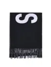 Jacquemus Fringes Wool Scarf In Black