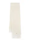 Jacquemus Soft Ivory White Scarf In Beige