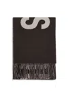 Jacquemus Fringes Wool Scarf In Black