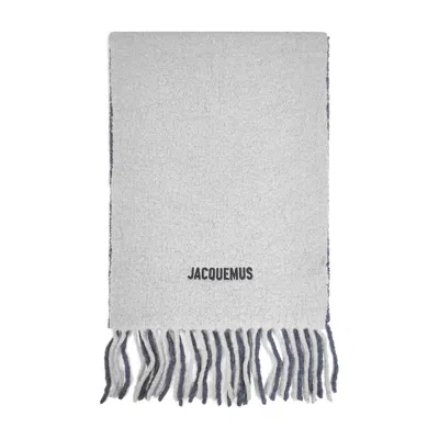 JACQUEMUS SCARVES GRAY, BLUE