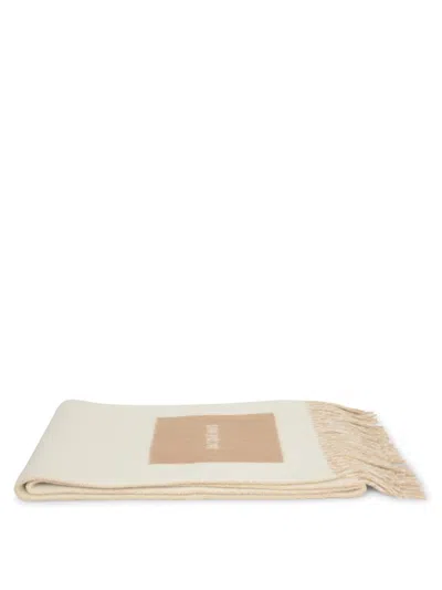 Jacquemus Fringed Scarf In Neutral