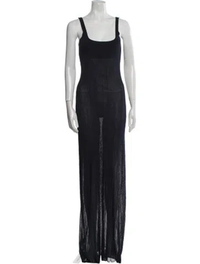 Pre-owned Jacquemus Scoop Neck Long Dress W/ Tags In Blue