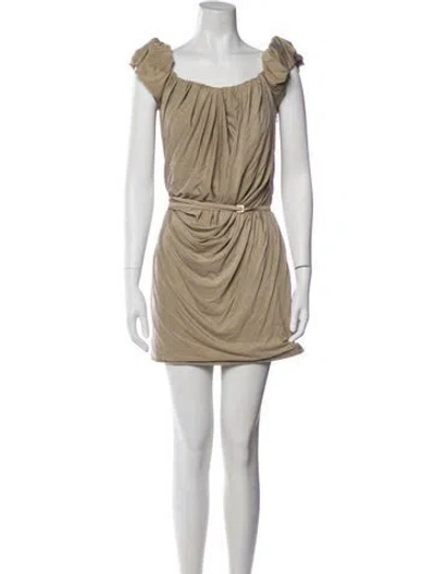Pre-owned Jacquemus Scoop Neck Mini Dress In Neutral