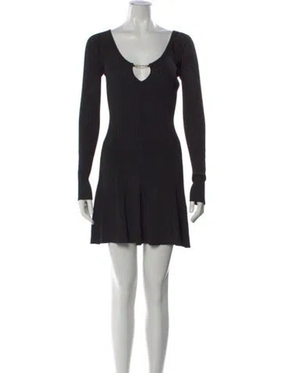 Pre-owned Jacquemus Scoop Neck Mini Dress W/ Tags In Black
