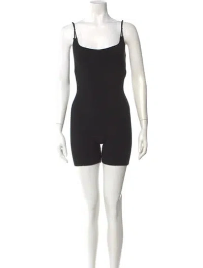Pre-owned Jacquemus Scoop Neck Romper In Black