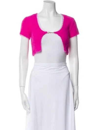 Pre-owned Jacquemus Scoop Neck Short Sleeve Crop Top In Multi