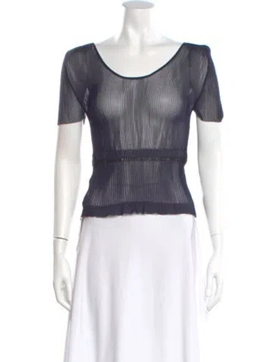 Pre-owned Jacquemus Scoop Neck Short Sleeve Top W/ Tags In Blue
