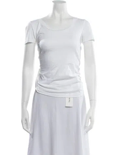 Pre-owned Jacquemus Scoop Neck Short Sleeve T-shirt In Neutrals/white