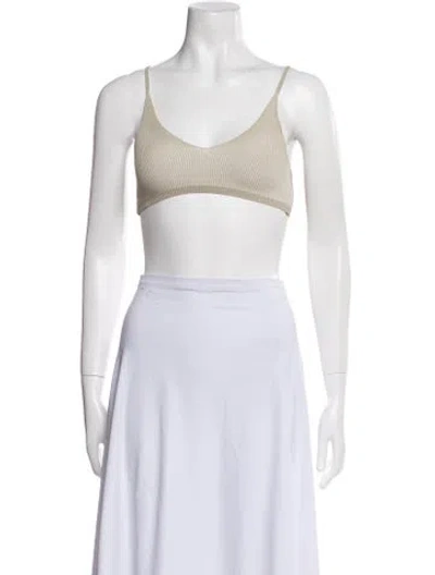 Pre-owned Jacquemus Scoop Neck Sleeveless Crop Top In Gray