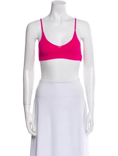 Pre-owned Jacquemus Scoop Neck Sleeveless Crop Top In Pink