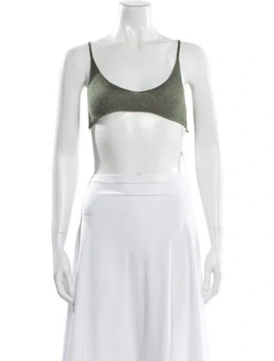 Pre-owned Jacquemus Scoop Neck Sleeveless Crop Top In White