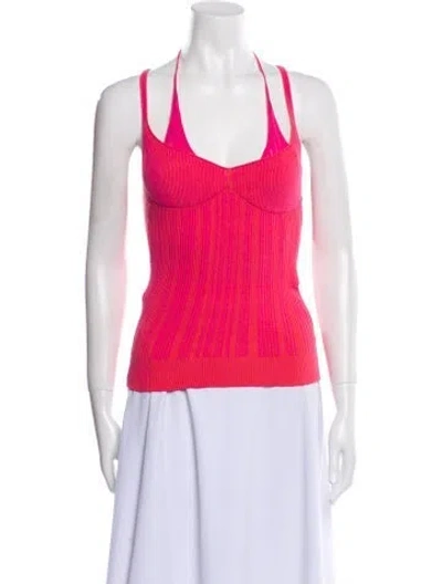 Pre-owned Jacquemus Scoop Neck Sleeveless Top In Pink