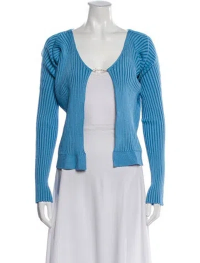 Pre-owned Jacquemus Scoop Neck Sweater In Blue