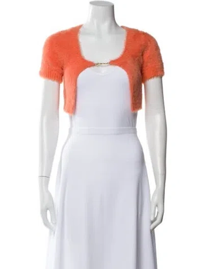 Pre-owned Jacquemus Scoop Neck Sweater In Orange