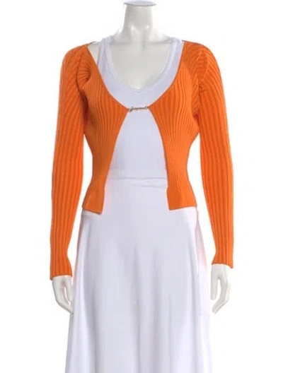 Pre-owned Jacquemus Scoop Neck Sweater In Orange