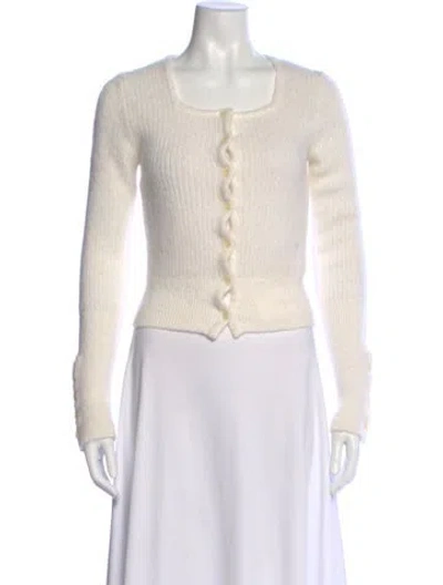 Pre-owned Jacquemus Scoop Neck Sweater In White