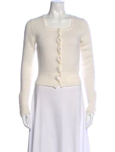 Pre-owned Jacquemus Scoop Neck Sweater In White