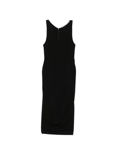Jacquemus Scoop-neck Sleeveless Midi Dress In Black