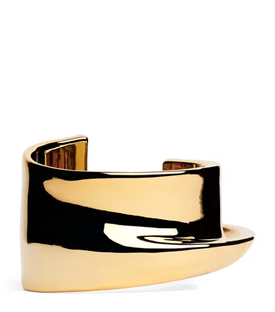 Jacquemus Sculpted J Cuff Bracelet In Gold