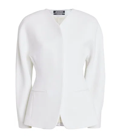 Jacquemus Sculptured Blazer In White