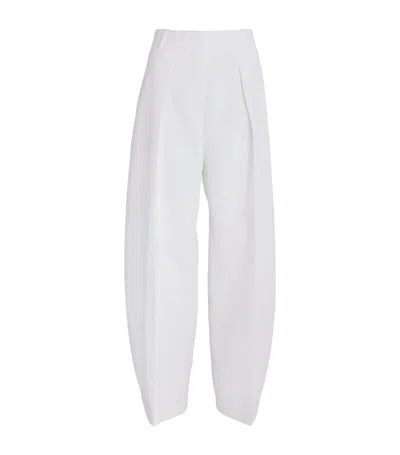 Jacquemus Sculptured Tailored Trousers In White