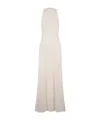 Jacquemus La Robe Maille Sculta Semi Sheer Maxi Dress In White