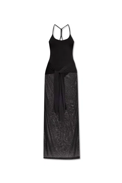Jacquemus La Robe Maille Nodo Long Dress In Black