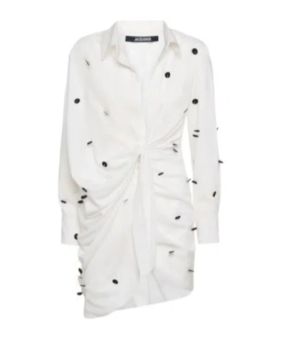 JACQUEMUS SEQUINED EMBROIDERED DRESS