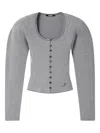 Jacquemus Sera Cardigan In Gray