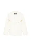Jacquemus Chale Wool Blend Single Breasted Jacket In White