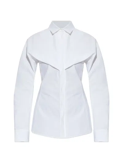 Jacquemus Shawl-collar Shirt In White