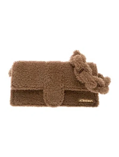 Pre-owned Jacquemus Shearling Shoulder Bag In Brown