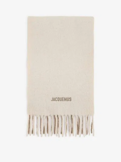Jacquemus Sheep Wool Scarf In Neutral