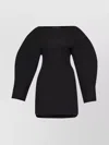 Jacquemus Shirt Dress Featuring Adjustable Belt In Black