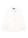 Jacquemus Shirt Jacket With Contrast Stitching In Neutral