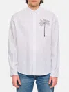 Jacquemus Simon Palm Tree Print Shirt In White