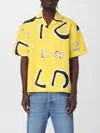 Jacquemus La Chemise Jean Monogramme Black Yellow In Yellow